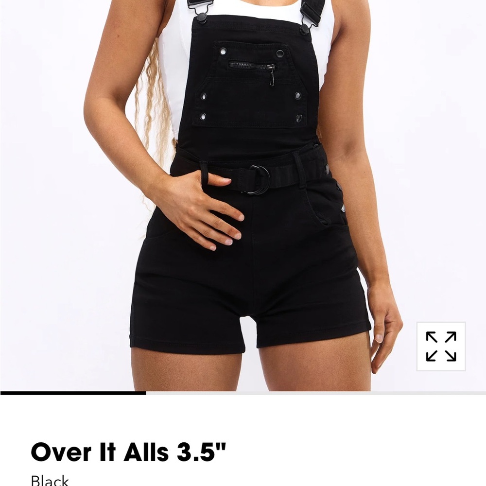 Black Denim Overall Jeans with Adjustable Straps